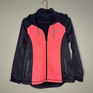 FILA Women's Black and Pink Jacket